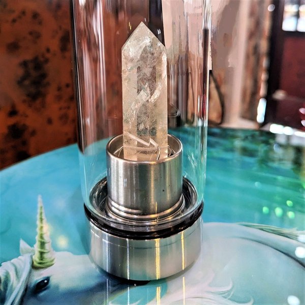 Kristall-Hydrationsflasche Bergkristall